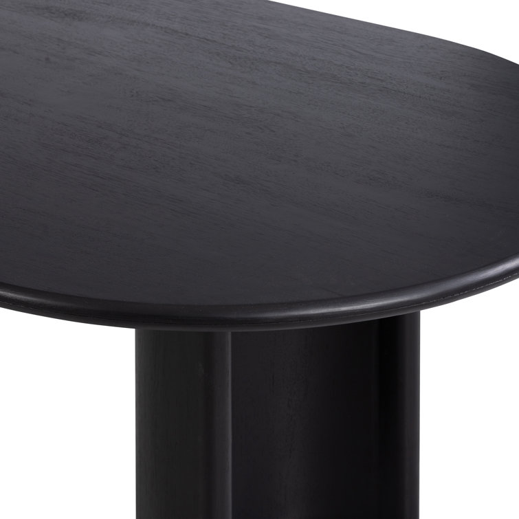 Black Acacia Oval Dining Table for Ten