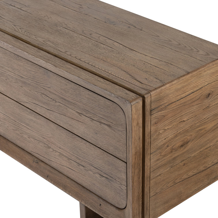 Gray Oak 94" Media Console with Cabinet
