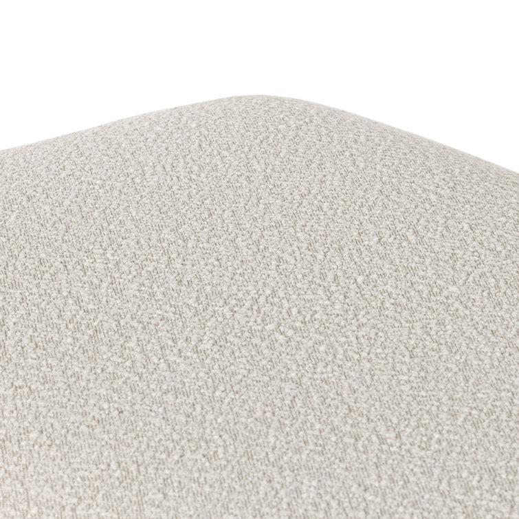 Knoll Natural Boucle Upholstered Rectangle Ottoman