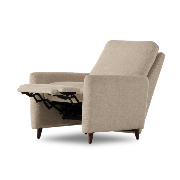 Nova Taupe Midcentury Modern Upholstered Recliner