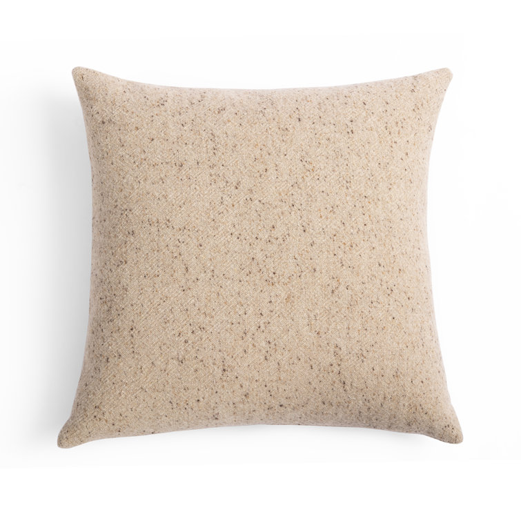 Hasselt Taupe Stonewash Linen Reversible Throw Pillow