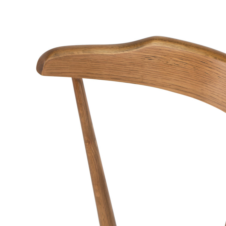 Sandy Oak Upholstered Slat Back Side Chair with Cushion