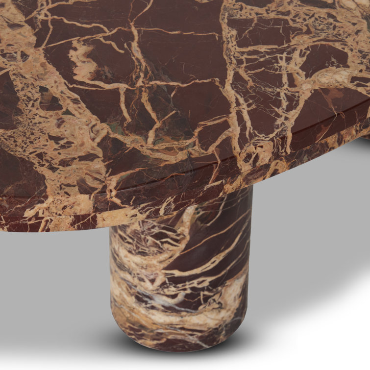 Small Merlot Marble Coffee Table with Storage