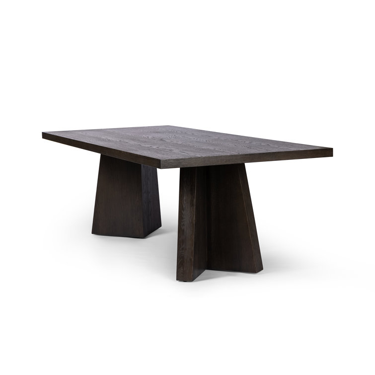 Espresso Oak Rectangular Dining Table for Ten
