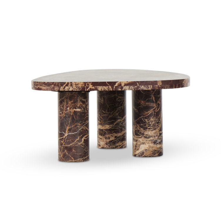 Small Merlot Marble Coffee Table with Storage