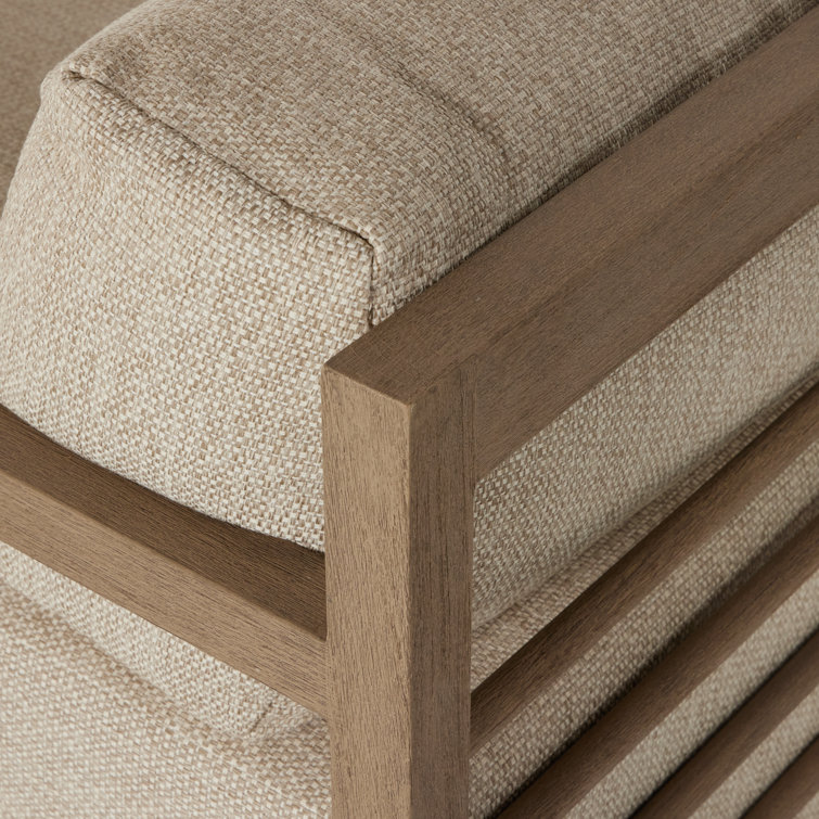 Sand Teak Swivel Lounge Chair with Cushions