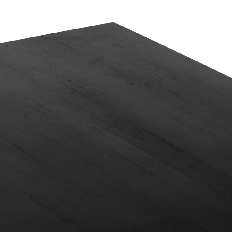Clarita 84'' Black Mango & Natural Cane Contemporary Dining Table