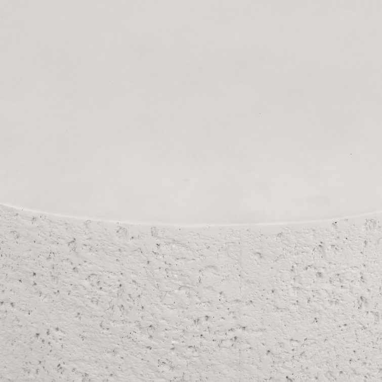 Cream Round Concrete Outdoor Coffee Table