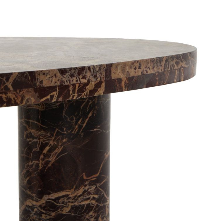 Small Merlot Marble Coffee Table with Storage