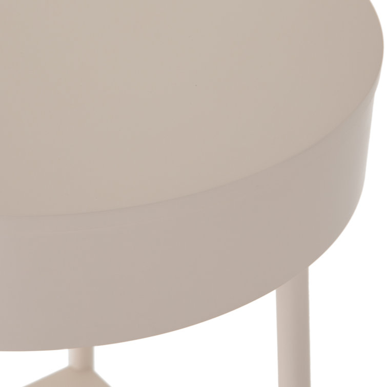 Alabaster Elegance 20" Modern White 1-Drawer Nightstand