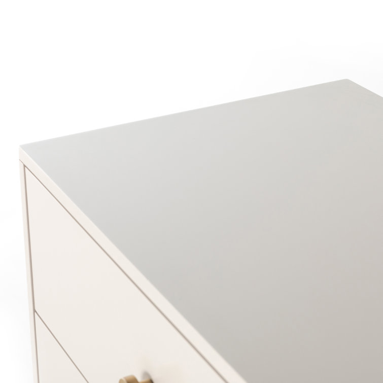 White Mid-Century Modern 7-Drawer Double Dresser