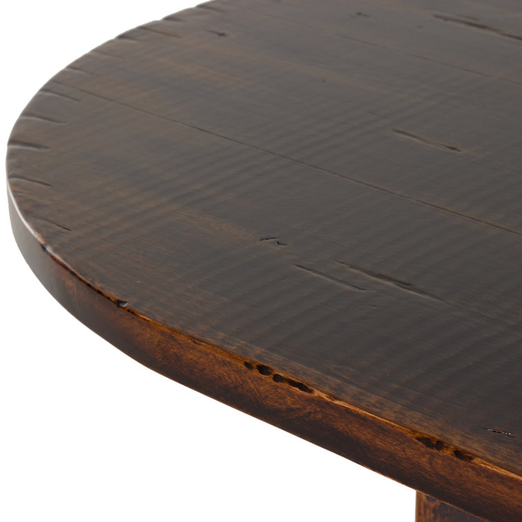 Distressed Walnut Oval Dining Table for Ten