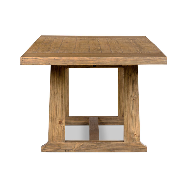Honey Pine Reclaimed Wood Extendable Dining Table