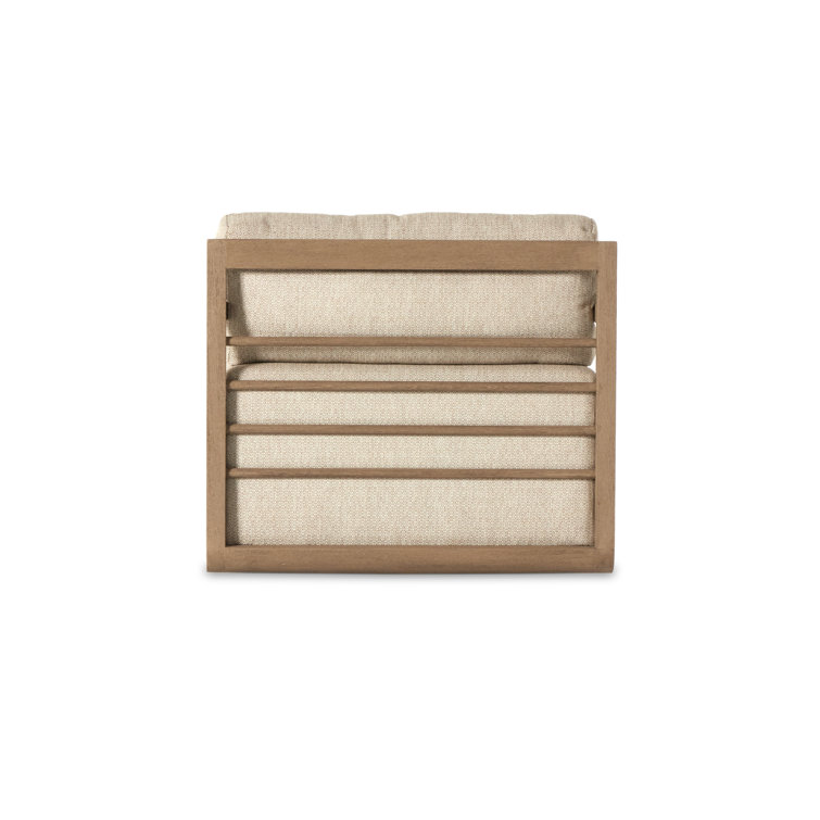 Sand Teak Swivel Lounge Chair with Cushions
