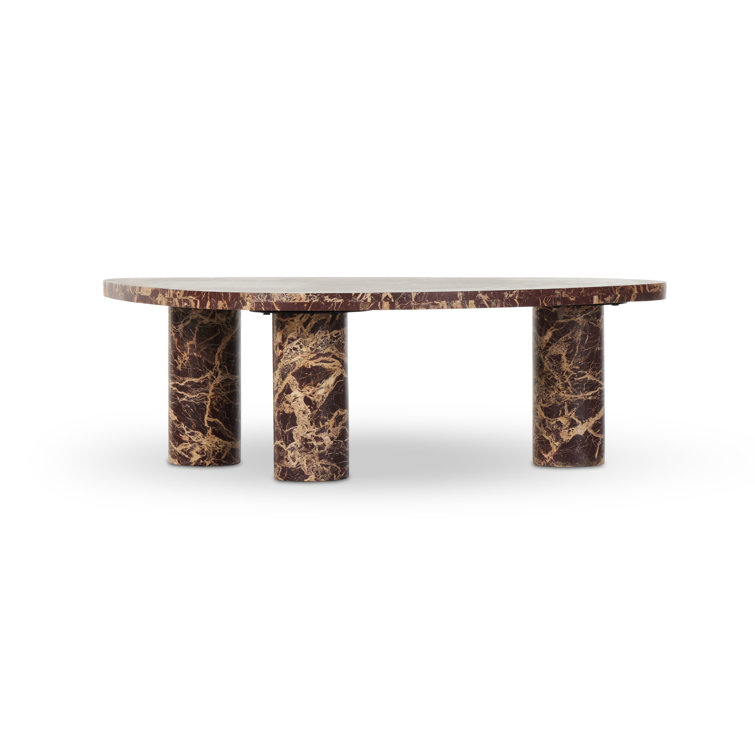 Large Merlot Marble Coffee Table with Storage