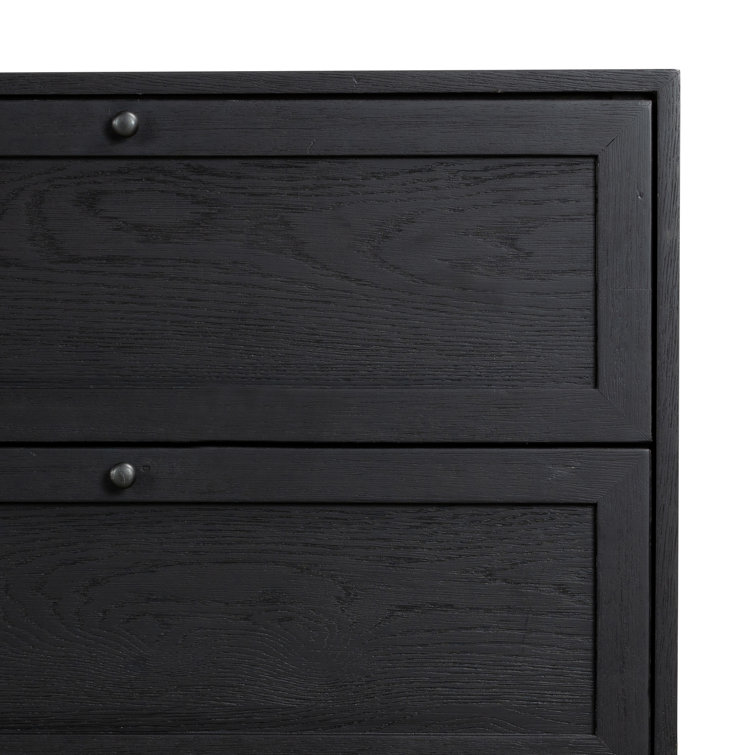 Millie Matte Black Oak 9-Drawer Dresser with Soft Close