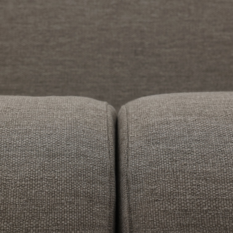 Gray Teak and Linen Outdoor Daybed with Bolster Cushions