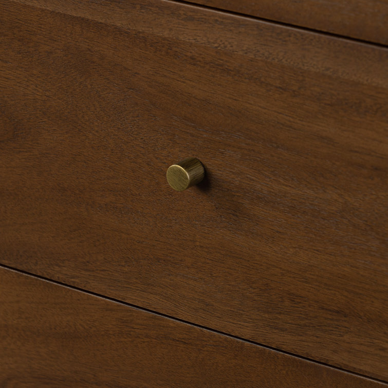 Sullivan Double Walnut Dresser with Brass Hardware