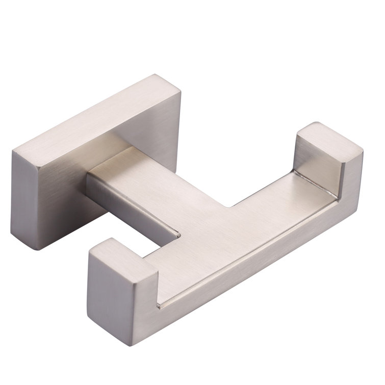 Brushed Nickel Square Stainless Steel Wall Mounted Towel Hook