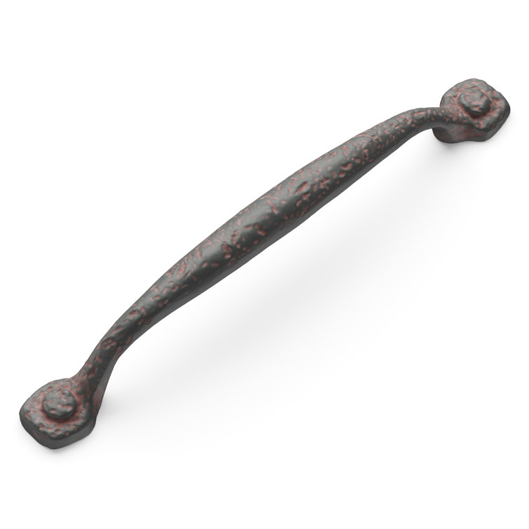 Rustic Iron 12" Matte Black Appliance Pull Handle