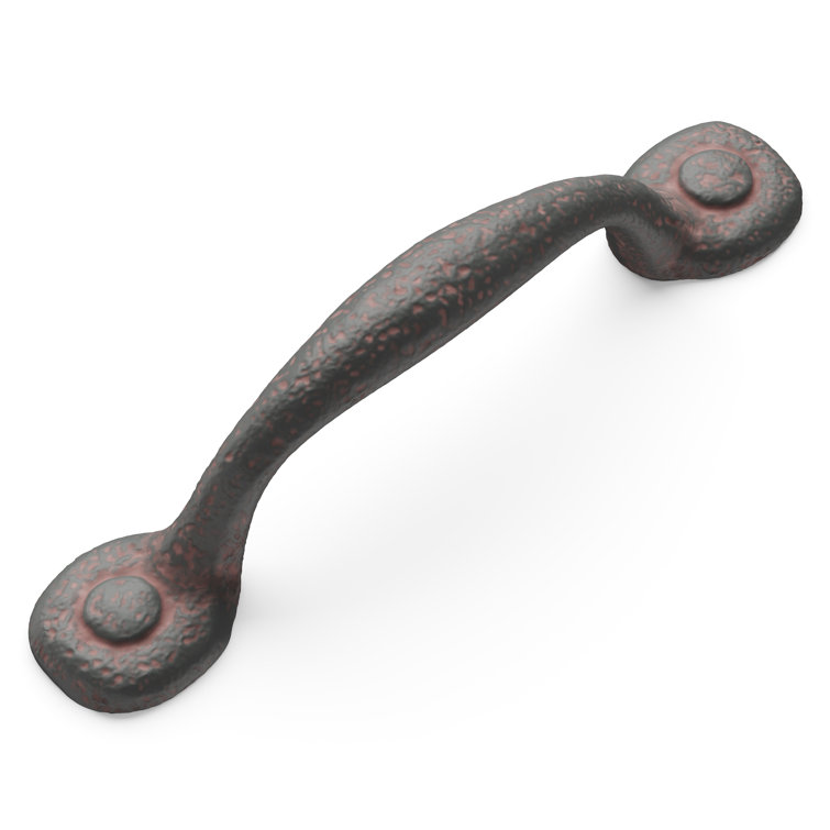 Rustic Iron 12" Matte Black Appliance Pull Handle