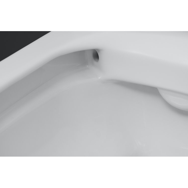 White High Gloss Wall-Mounted Toilet