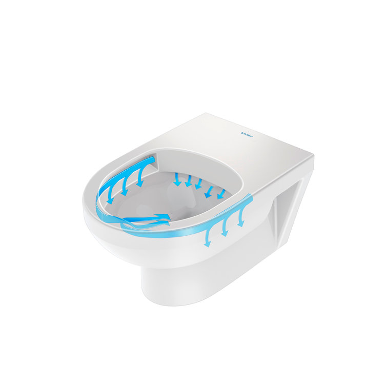 White High Gloss Wall-Mounted Toilet