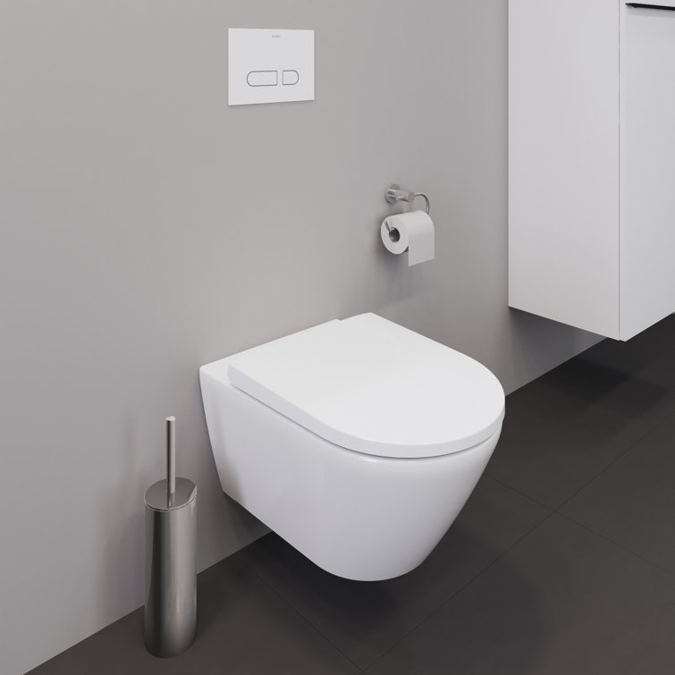 White High Gloss Wall-Mounted Toilet