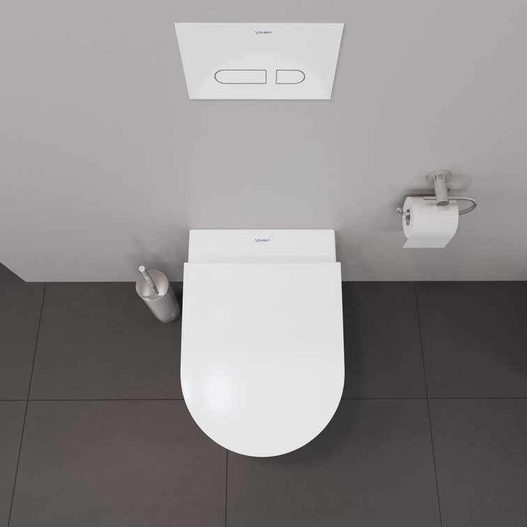 White High Gloss Wall-Mounted Toilet