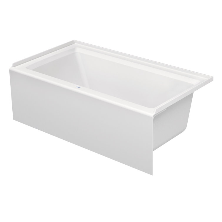 Architec 60" White Acrylic Alcove Soaking Bathtub
