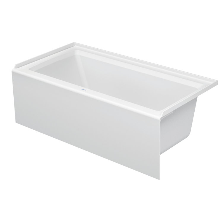Architec 60" White Acrylic Alcove Soaking Bathtub
