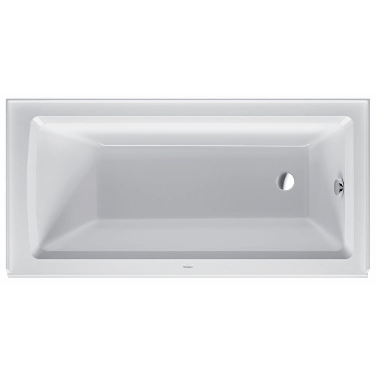 Architec 60" White Acrylic Alcove Soaking Bathtub