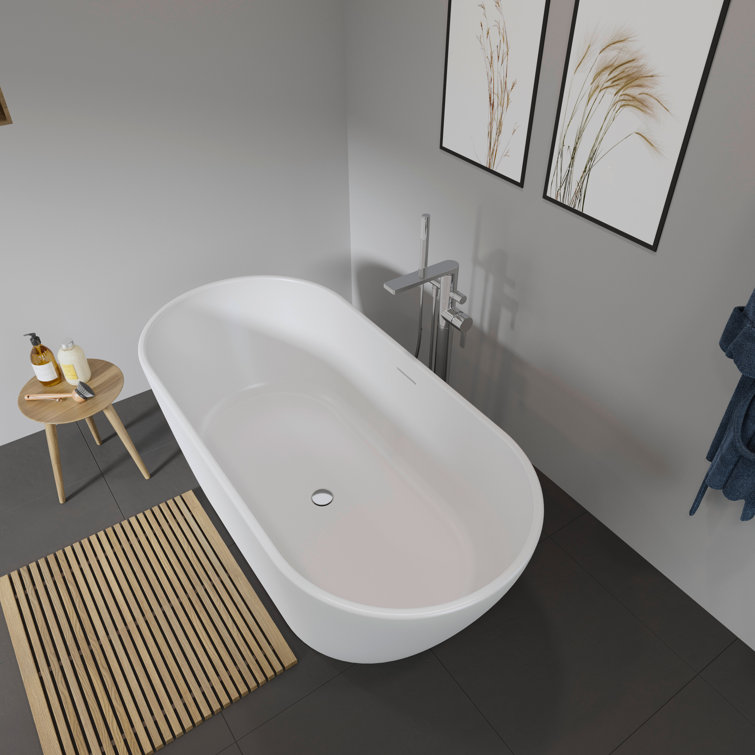 Duravit 63'' White Acrylic Freestanding Soaking Bathtub