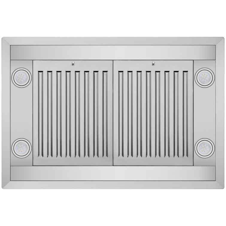 30-Inch Stainless Steel Island Range Hood with LED Lighting