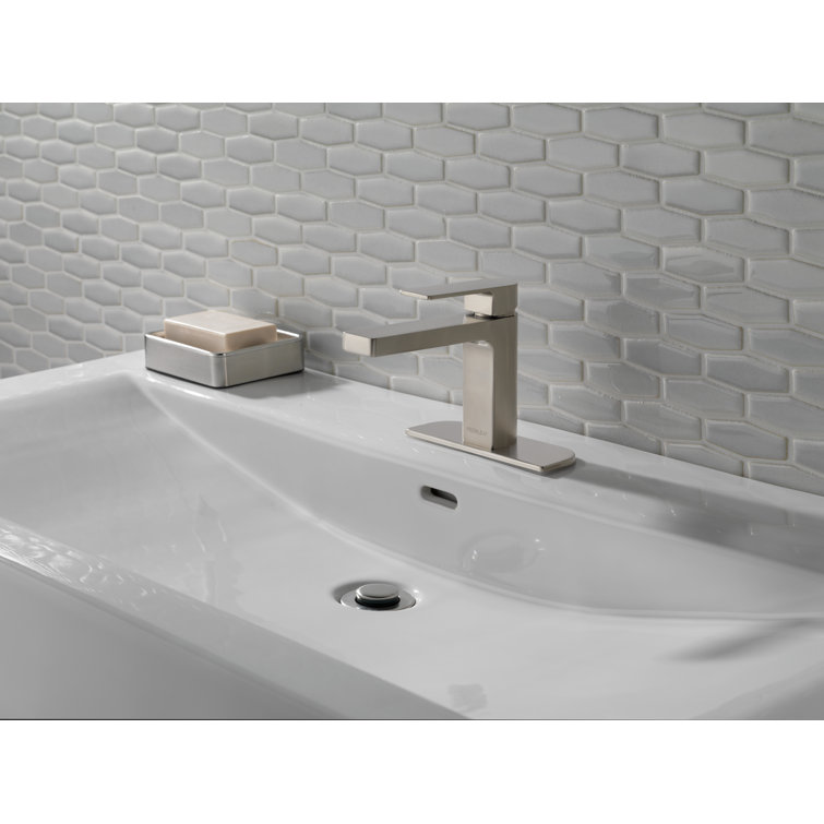 Xander Brushed Nickel Single-Handle Bathroom Faucet with Drain Assembly
