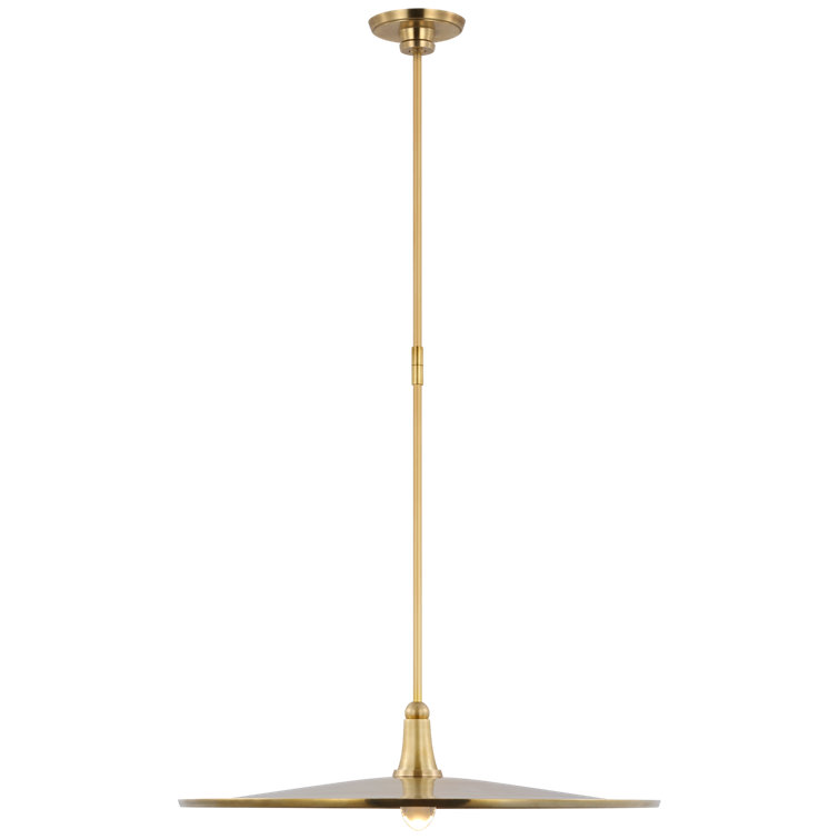 Hand-Rubbed Antique Brass LED Pendant Light