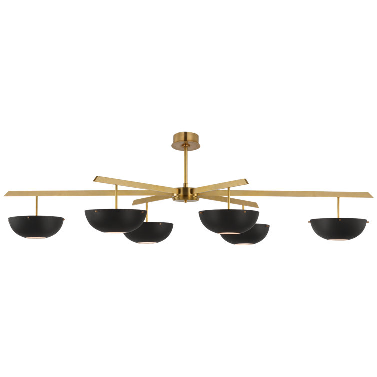 Valencia 66.5'' Black and Brass LED Chandelier