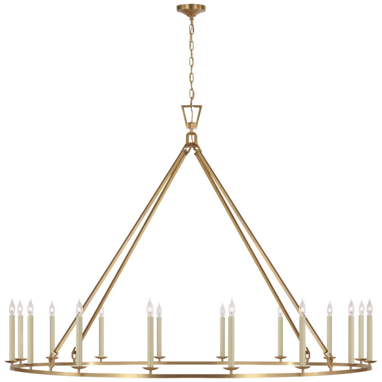 Darlana Antique-Burnished Brass 16-Light Large Chandelier