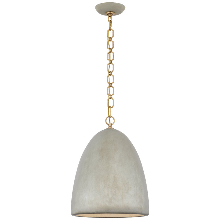 Portland Gray Concrete LED Dome Pendant Light