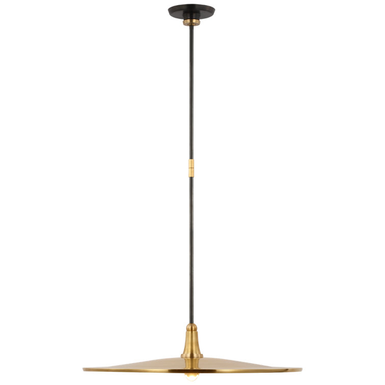 Hand-Rubbed Antique Brass and Bronze LED Pendant Light
