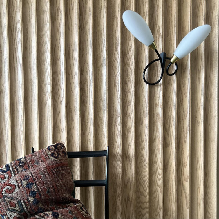 Unfinished Solid Red Oak Shiplap Wall Paneling, 6 ft