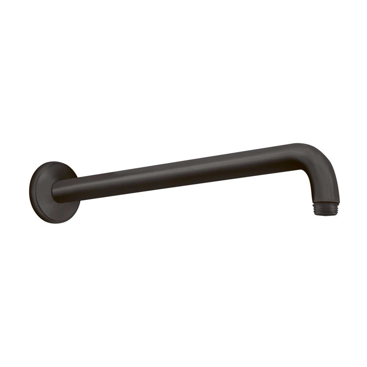 Matte Black 16-Inch Modern Wall-Mount Shower Arm