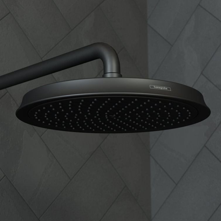 Matte Black 16-Inch Modern Wall-Mount Shower Arm