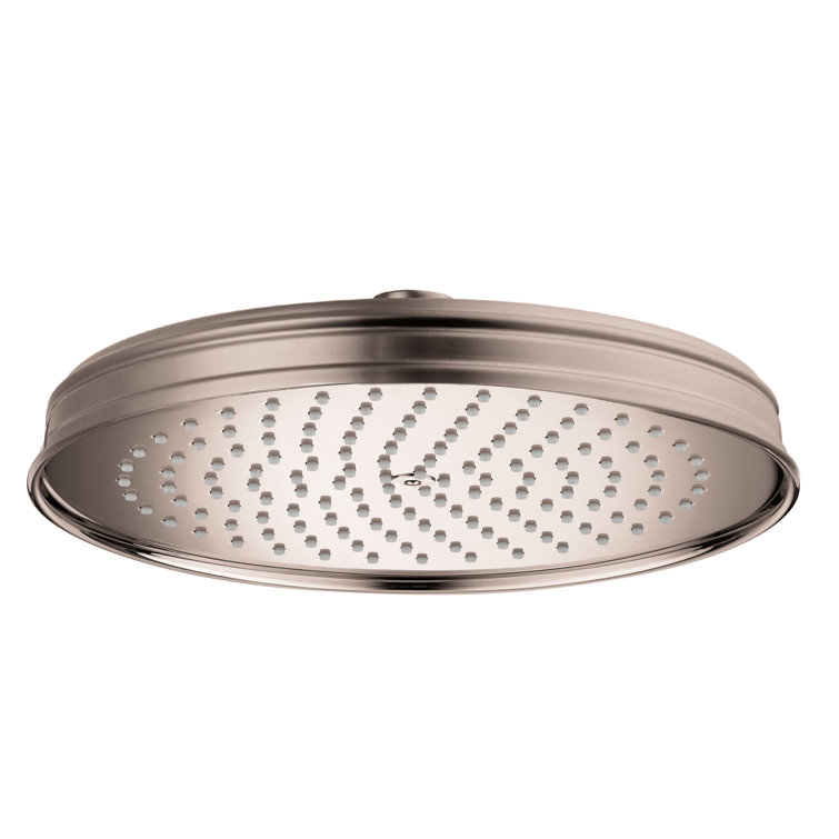 Polished Nickel Modern Rain Showerhead with 9.5" Diameter