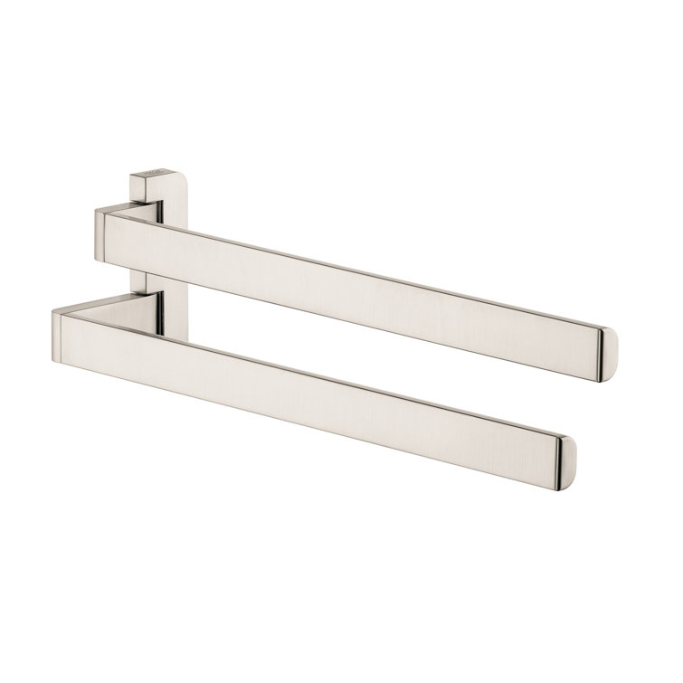 Matte Black Dual Arm Wall Mounted Towel Bar