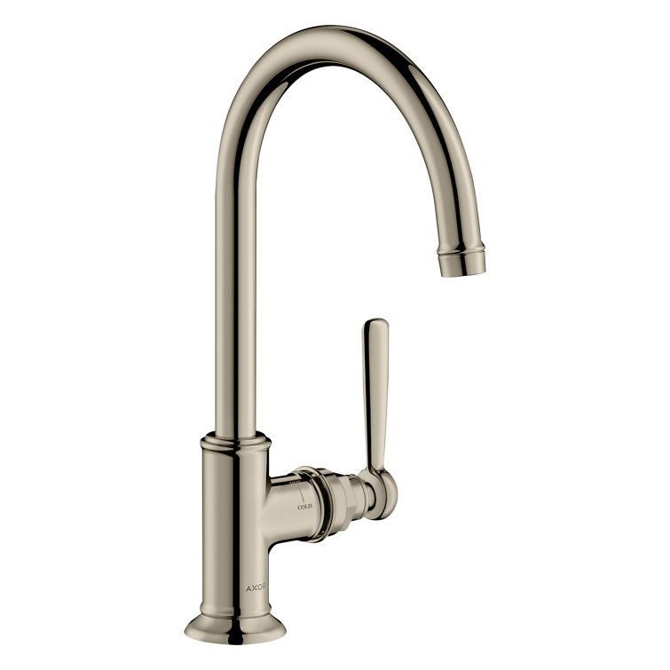 Polished Nickel Single Hole Deck Mounted Bathroom Faucet