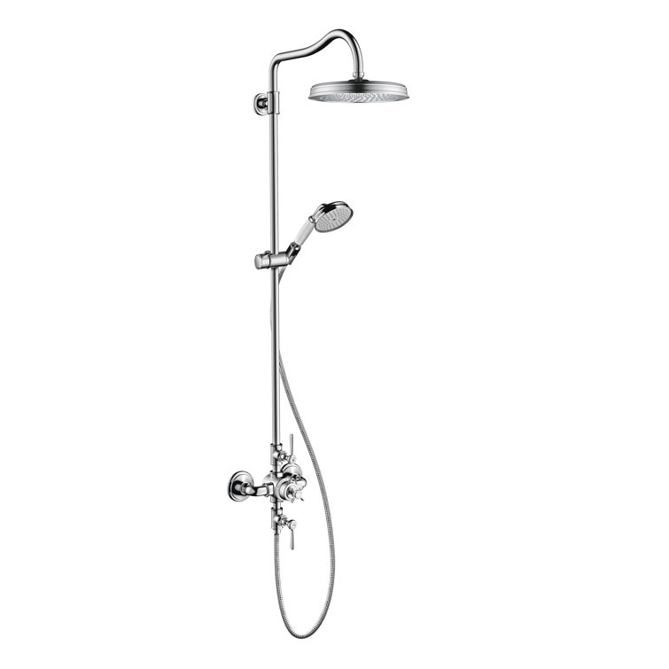 Chrome Traditional Rain Shower System with Handheld