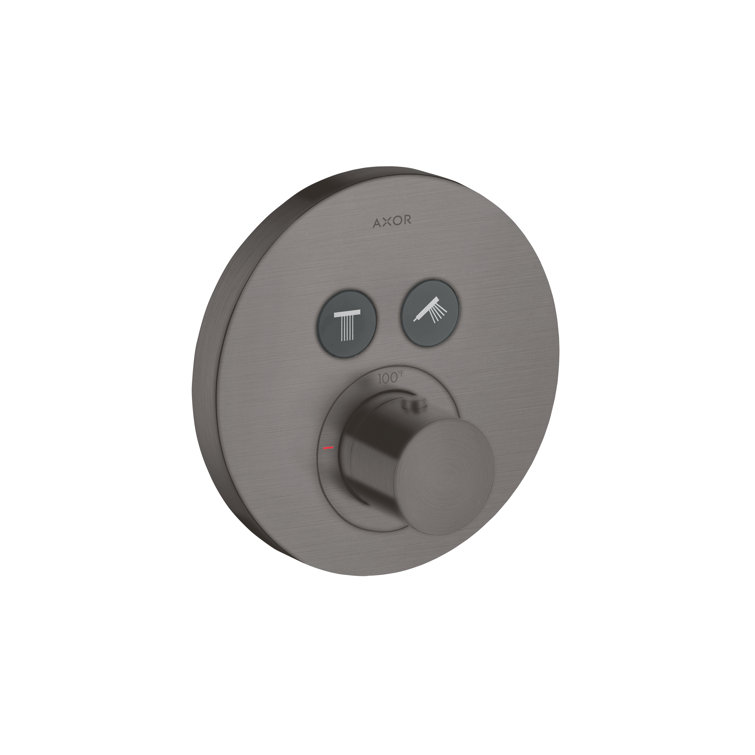 Brushed Black Chrome Thermostatic Shower Knob with Diverter