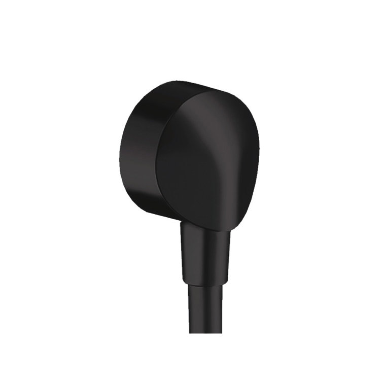 Matte Black Modern Wall Outlet with Backflow Prevention