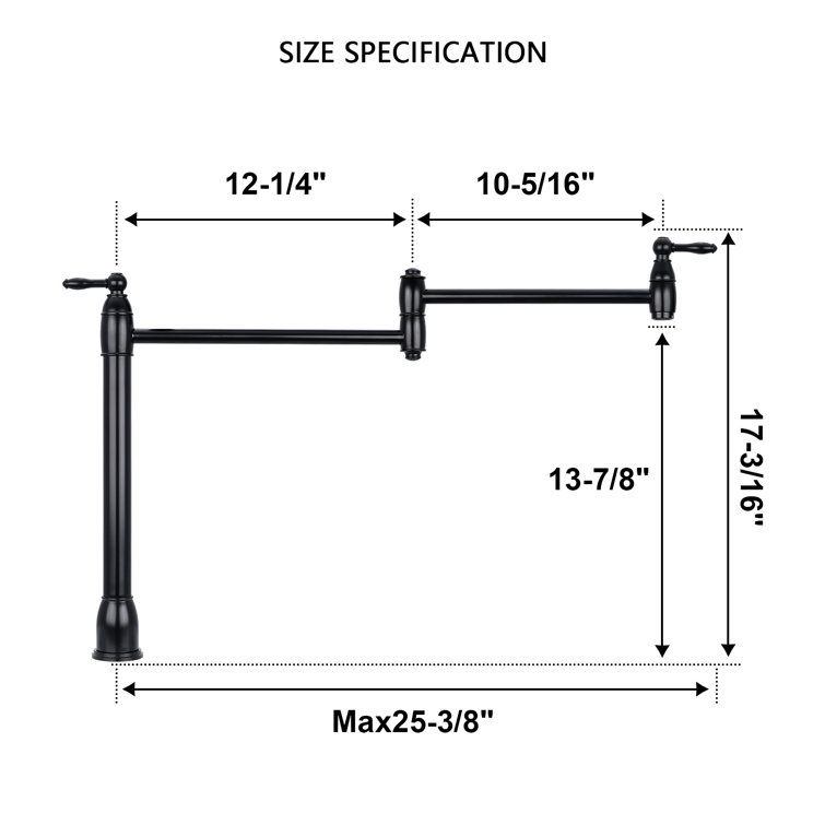 Matte Black Dual Handle High Arc Kitchen Faucet